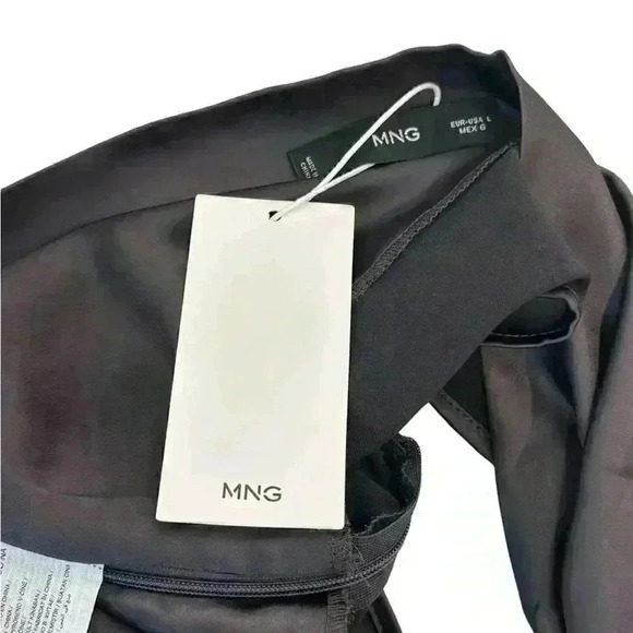 MNG MANGO NWT Flowy Wrap Blouse Open Back | Button Back Of Neck | Size Large - Picture 9 of 13